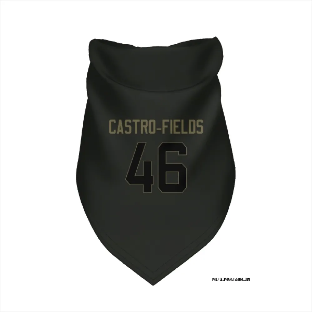 Philadelphia Eagles Tariq Castro-Fields Black Service Pet Bandana for Dog & Cat