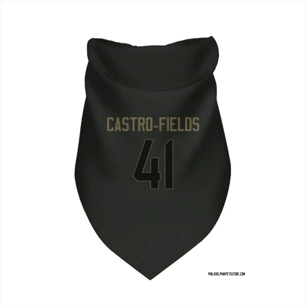Philadelphia Eagles Tariq Castro-Fields Black Service Pet Bandana for Dog & Cat