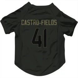 Philadelphia Eagles Tariq Castro-Fields Black Service Pet Jersey for Dog & Cat
