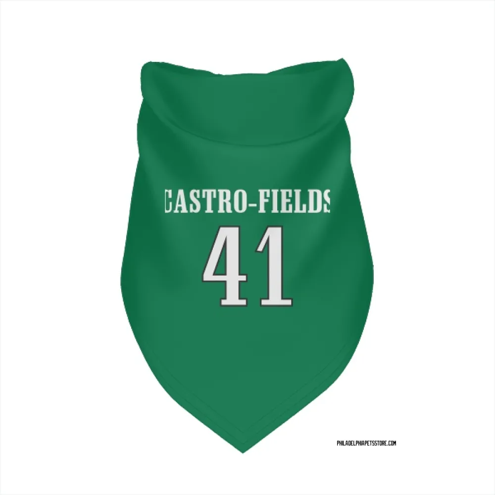 Philadelphia Eagles Tariq Castro-Fields Kelly Green Pet Bandana for Dog & Cat