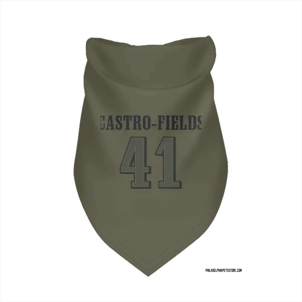 Philadelphia Eagles Tariq Castro-Fields Olive Pet Bandana for Dog & Cat