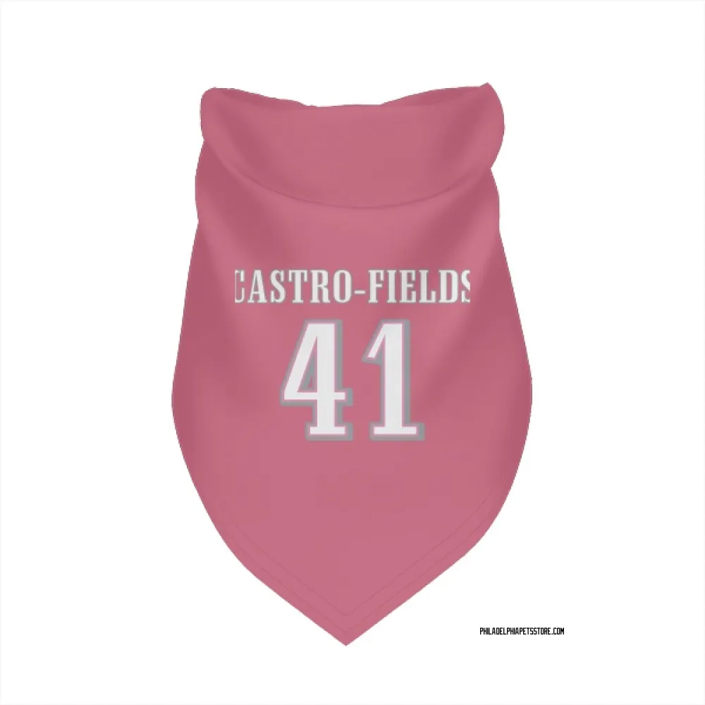 Philadelphia Eagles Tariq Castro-Fields Pink Pet Bandana for Dog & Cat