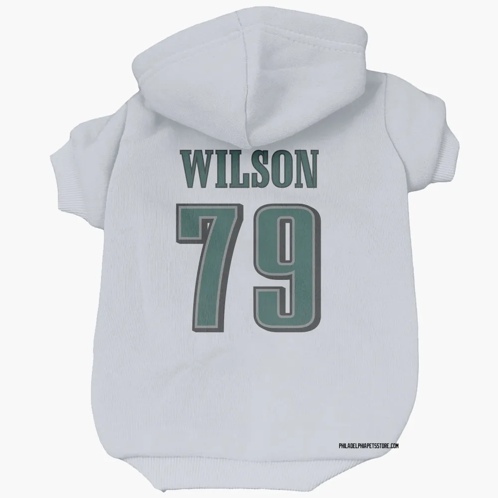 Philadelphia Eagles Zion Wilson White Pet Hoodie for Dog & Cat