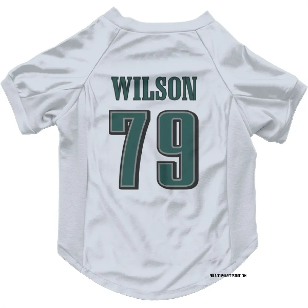 Philadelphia Eagles Zion Wilson White Pet Jersey for Dog & Cat